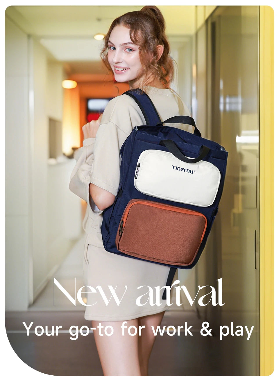 Tigernu Women Backpacks Fashion School Backpack Girls Bags 15.6'' Laptop Backpack For Women Bags Outdoor Knapsack Female Handbag