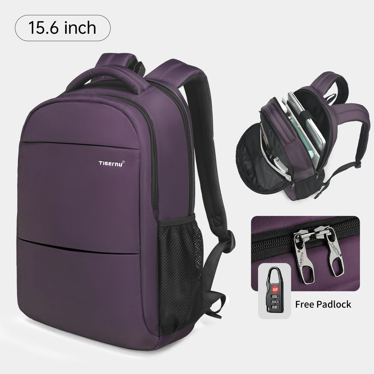 Tigernu Anti Theft Backpack For Women Large Capacity 15.6inch Laptop Backpack Bag Travel Bag Schoolbag For Women Girls