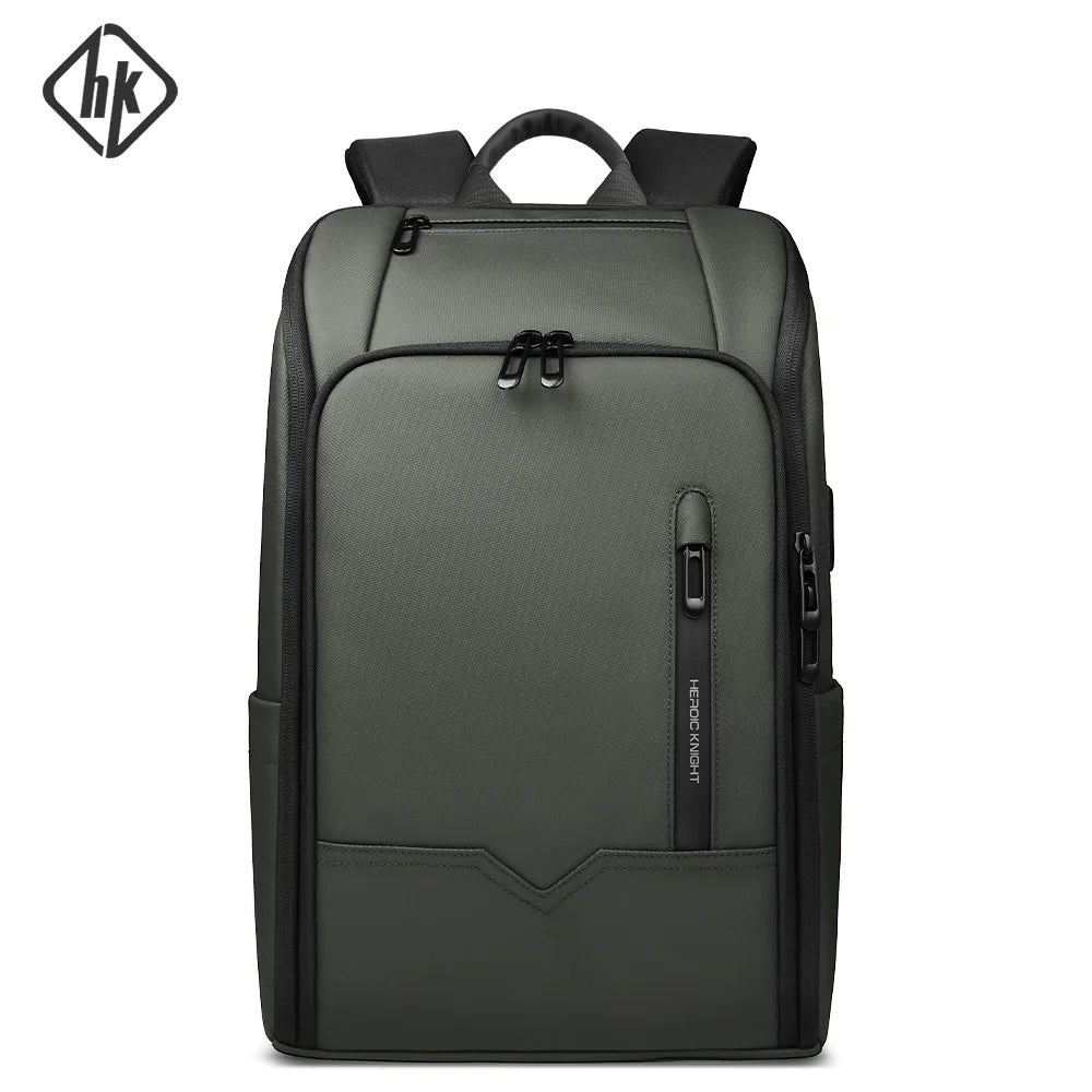 HK Business Travel Backpack Men Waterproof 15.6 inch Laptop Backpack with USB Port Anti-theft Computer College Bag Casual Daypac