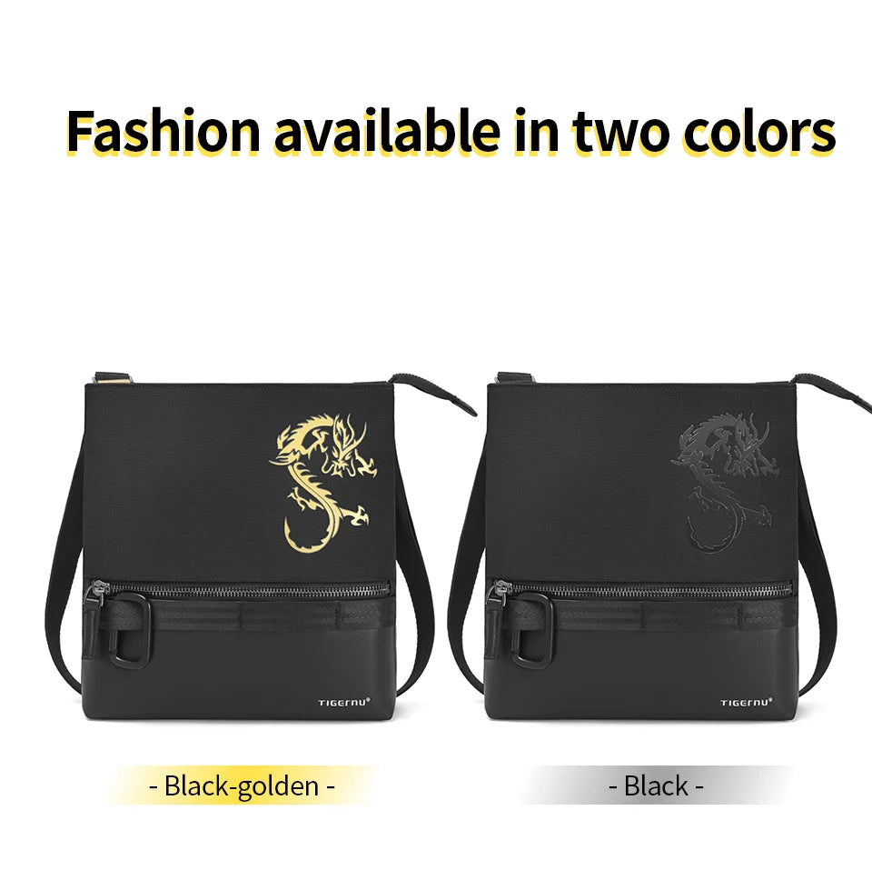 Tigernu Crossbody Bags For Men Chinese Style Shoulder Bags Mini Bag Travel Bags For Men Dragon Series