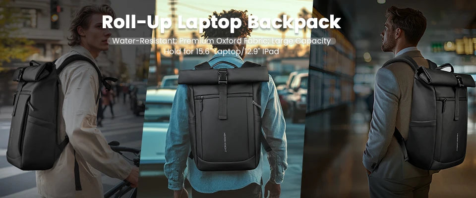 HK Business Backpack for Men Waterproof Anti-Theft 15.6” Laptop Backpack Casual Large Capacity Expandable Travel Bag Short Trip