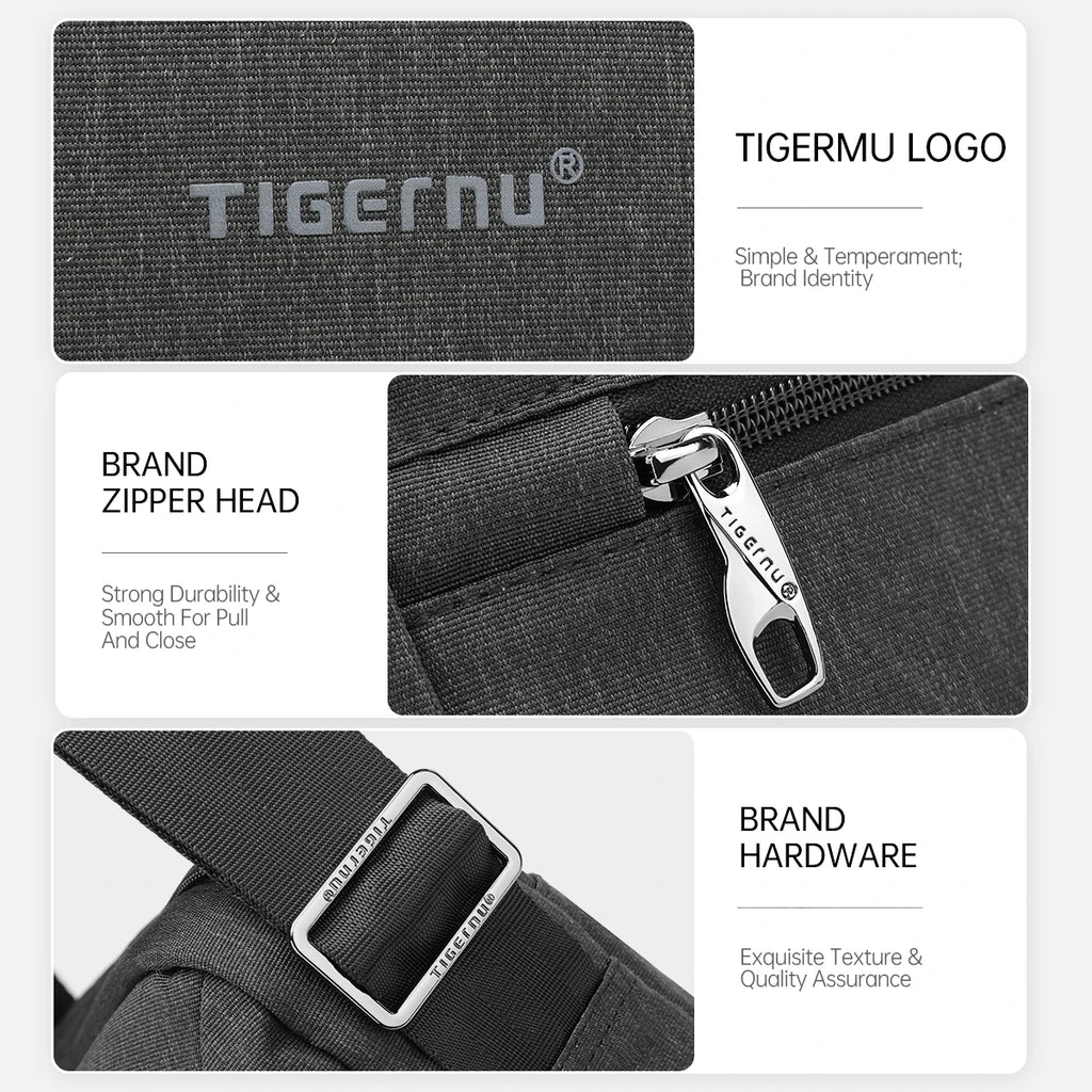 Tigernu Men's Messenger Bags Men Mini Bag For Business Shoulder Bag Male Casual Crossbody Bag College Travel Sling Bags For Men
