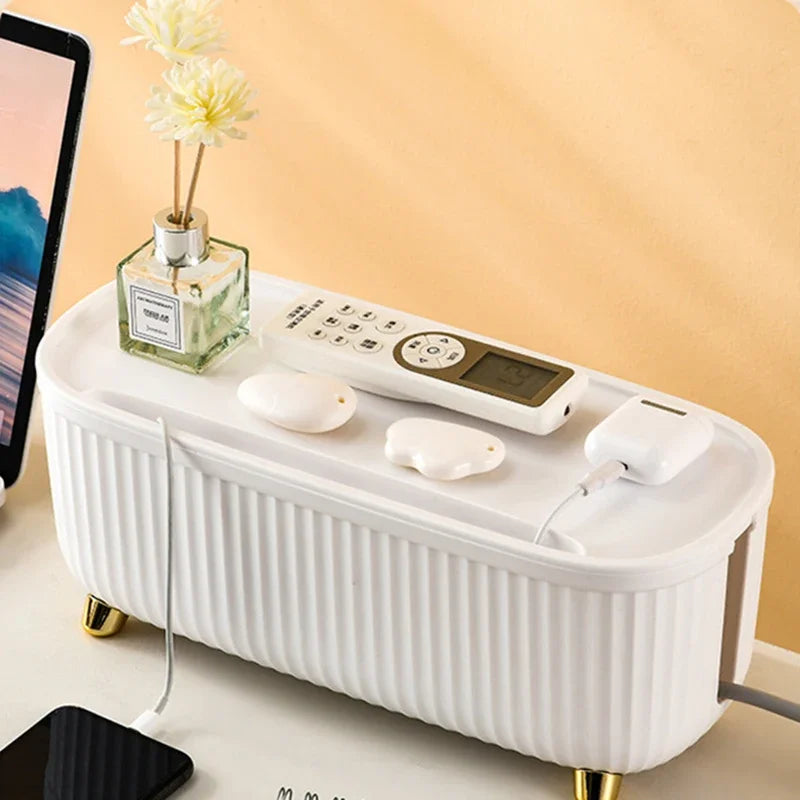 Nordic Plug Board Storage Box Cable Wire Organizer Case Socket Wireless WiFi Router Bracelet Desktop Data Line Plug Holder Shelf