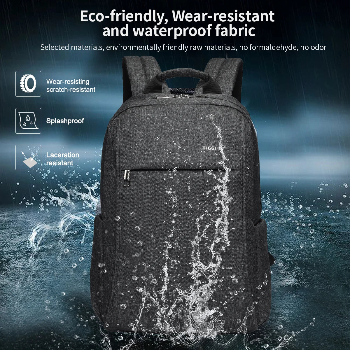 Tigernu Backpack Men Anti theft 15.6" Laptop Backpack Men Waterproof Bags Male Travel Backpack USB Charging School Backpack Bags