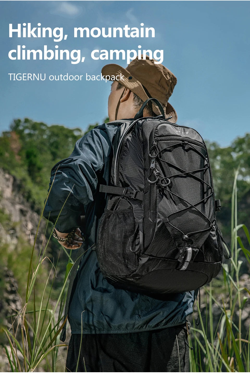 Tigernu Climbing Backpacks Men Outdoor Bag Waterproof Travel Backpack Women Light Sport Backpack Bag For Men Hiking Bag Rucksack