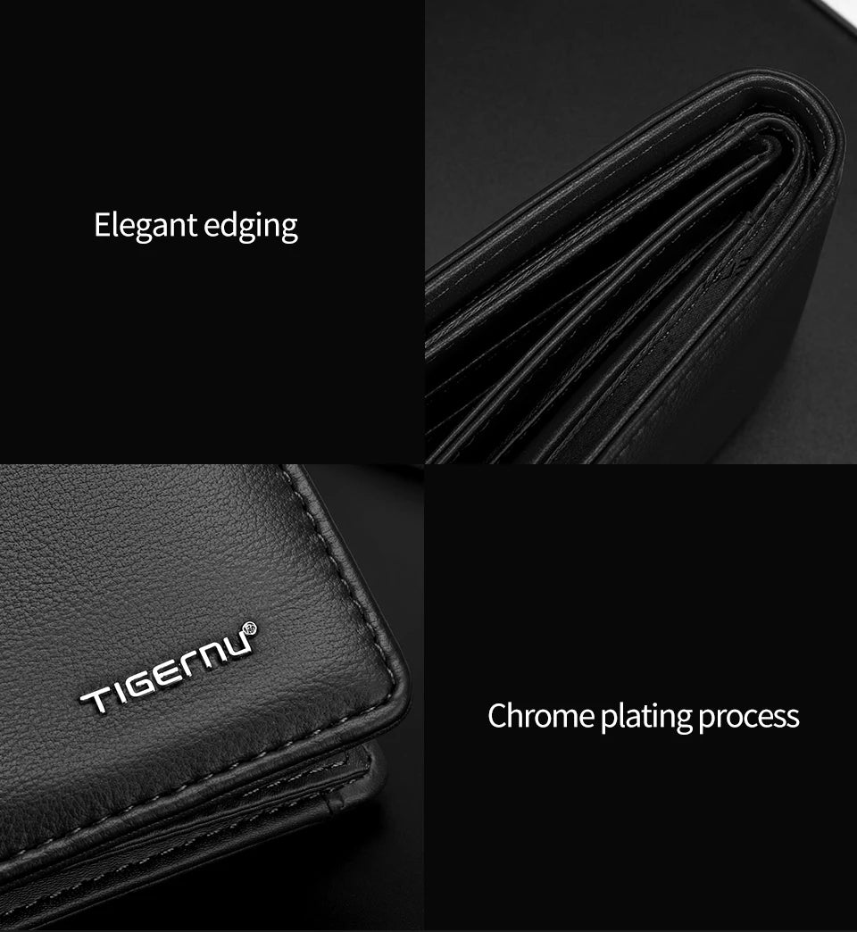 Tigernu Wallets For Man	Soft PU Card Wallet RFID Coin Purse Light Card Holder As Gifts Men's Wallets Waterproof Card Bags Mini