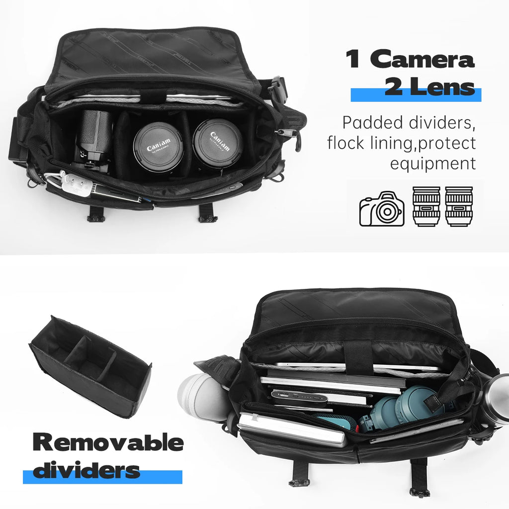 Tigernu Men's Shoulder Bags Waterproof Camera Bag Fashion Messenger Bags For Men Crossbody Bags Outdoor Pack Video Bags Travel