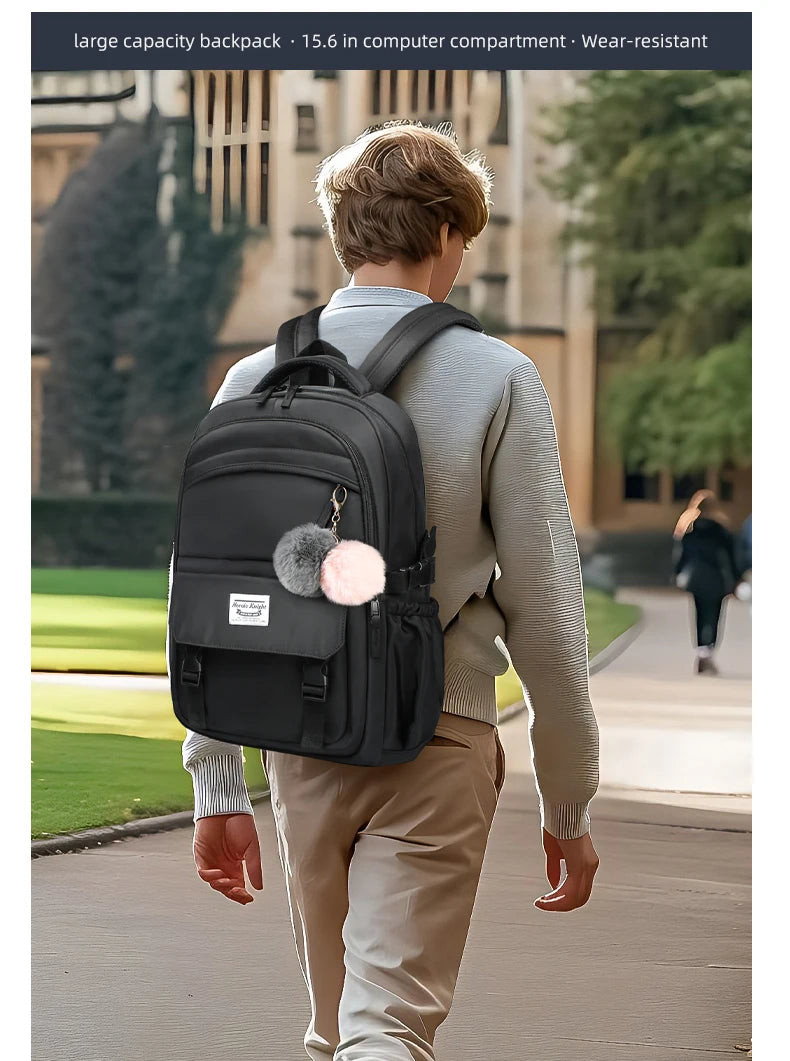 HK Large Capacity School Backpack Girls Bookbag for College Students Lightweight 15.6 inch Laptop Computer Backpack Notebook Bag