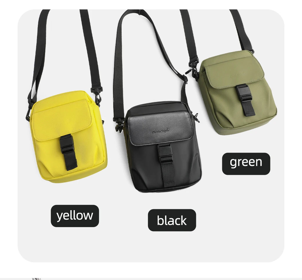 HK Men's Side Shoulder Bag Water-resistent Crossbody Bag For Men Travel Passport Wallet Mini Cell Phone Bag Pouch Sling Packs