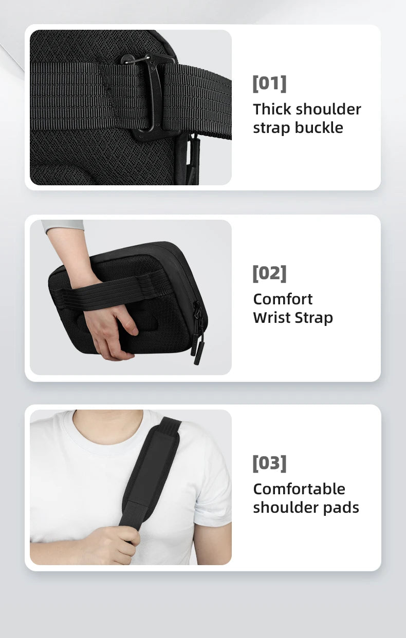 HK Ultra-light Crossbody Sling Bag Man Waterproof X-Pac Fabric Men's Shoulder Bag Outdoor Travel Phone Pouch for Hiking Trekking