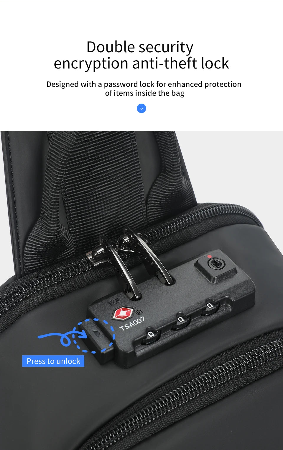 Tigernu Chest Bag Men 9.7inch IPad Pack Korean Style Shoulder Bag Waterproof Crossbody Bag Men's Anti-Theft Pack TSA