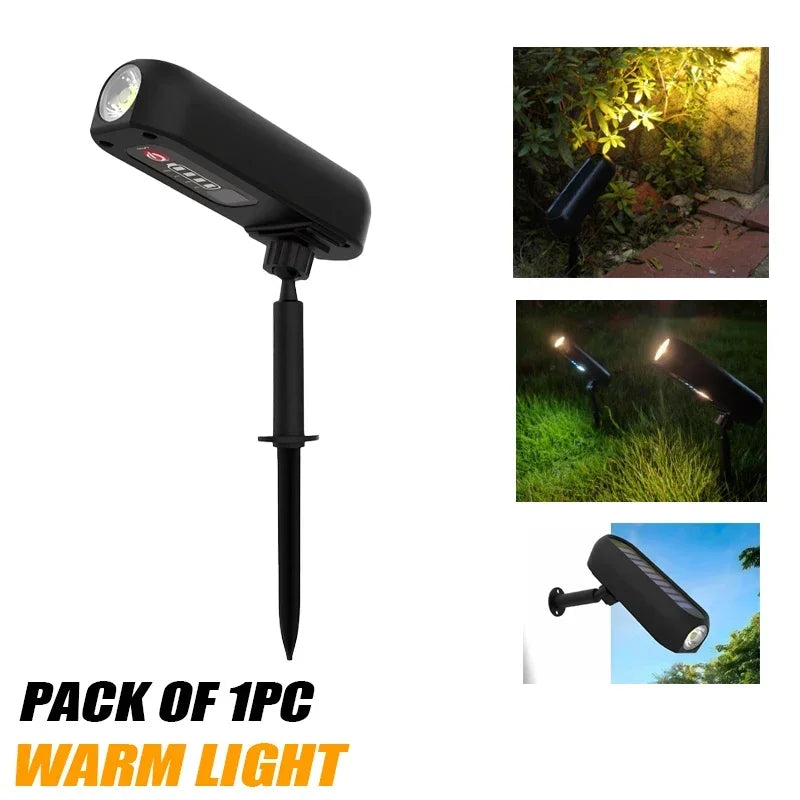 Solar Powered Outdoor Lights Garden Decoration Landscape Spotlights Waterproof Solar Lighting Yard Lawn Pathway Auto On/Off