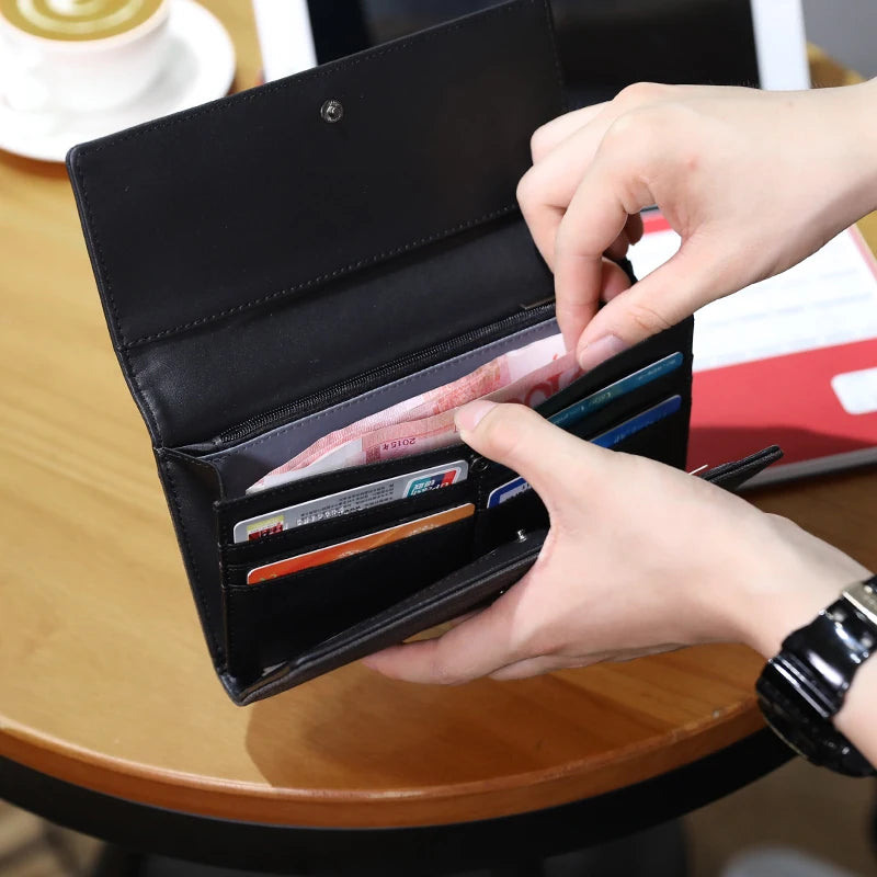 Tigernu Wallets Men Long Purses Male Handbags Coin Purse Cards Holder Oxford Billfold Wallet With Gift Box Money Clips Mens Bags