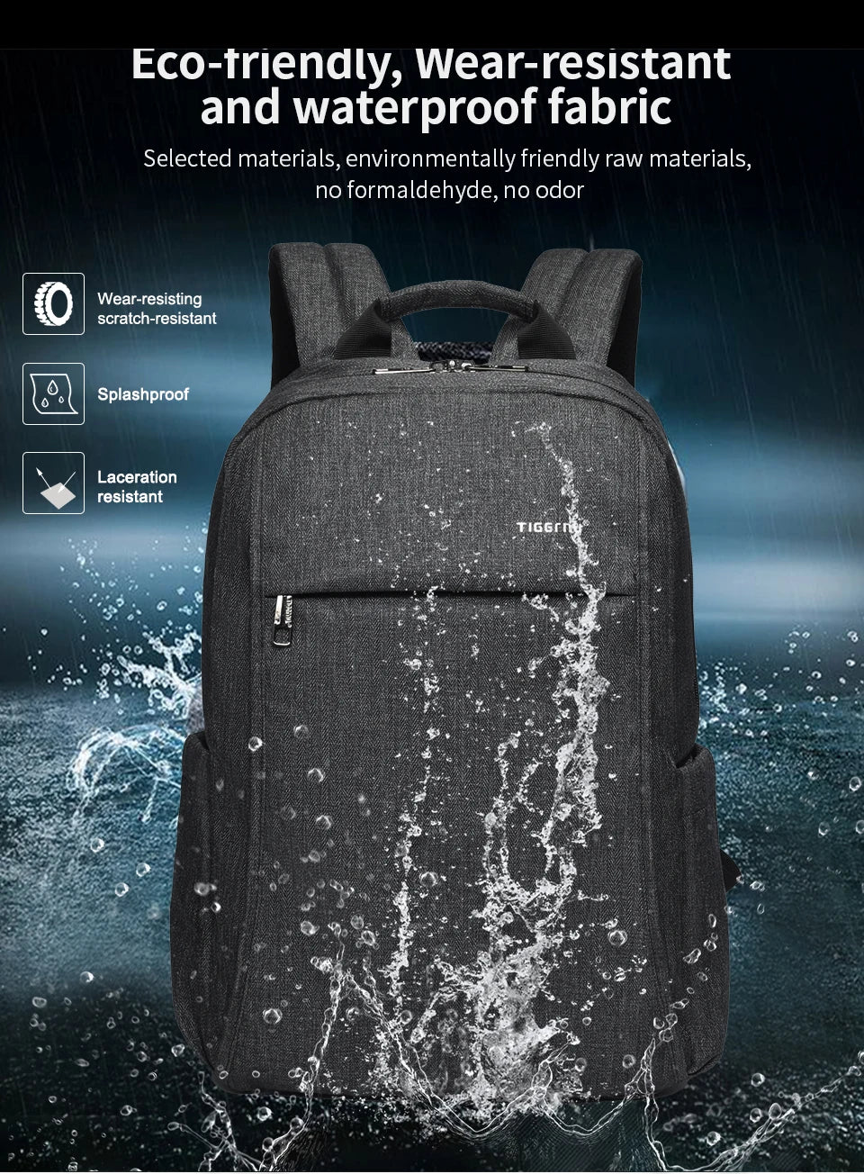 Tigernu Backpack Men Anti theft 15.6" Laptop Backpack Men Waterproof Bags Male Travel Backpack USB Charging School Backpack Bags