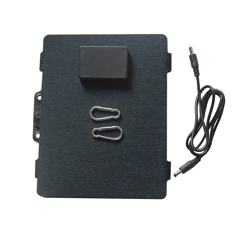 60W Foldable Solar Panel Portable Folding Cell Type-C USB 12V DC Solar Charger Outdoor Power Supply for Camping Mobile Phone