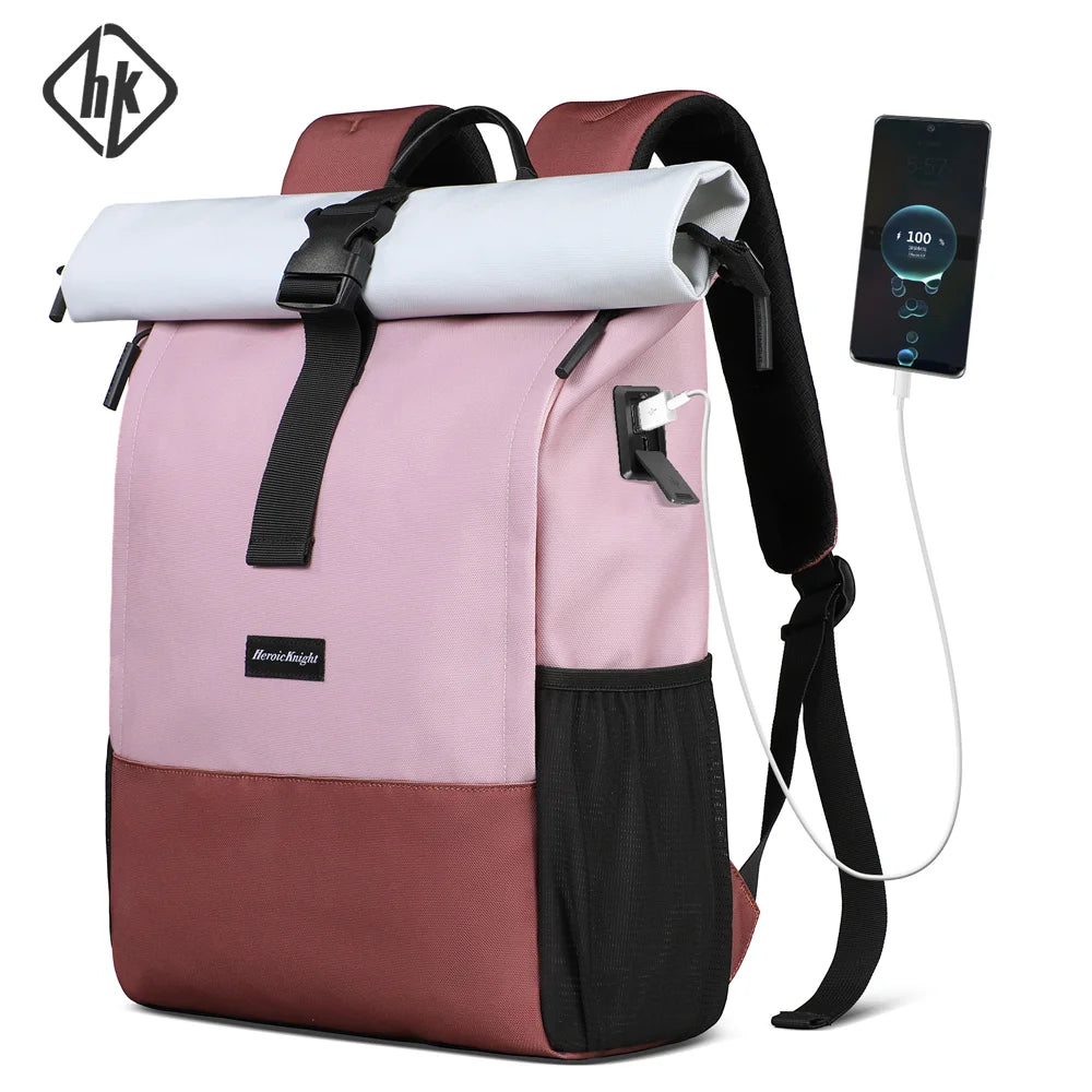 HK Large Capacity Travel Backpack Waterproof 15.6 inch Laptop Backpack With USB Charge Casual Business Travel Bag for Men Women