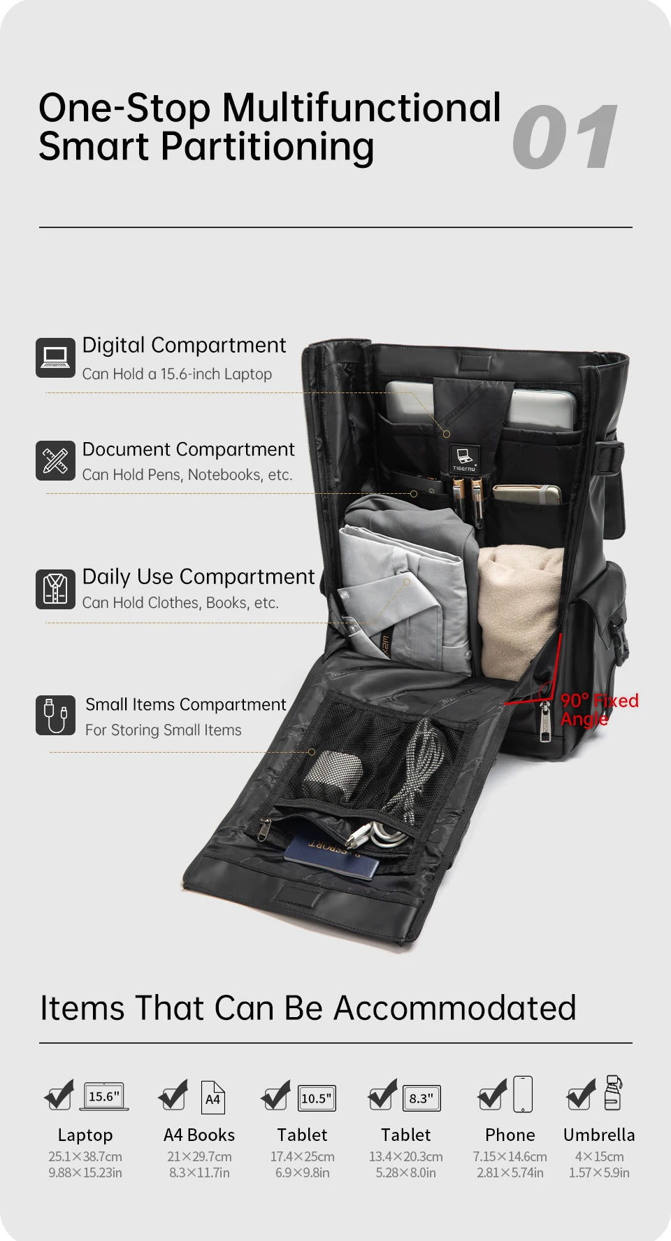 Tigernu Men‘s Backpack Youth School Backpacks Fashion Cabin Backpack For Men 15.6inch Laptop Backpacks Travel Mochilas Knapsack