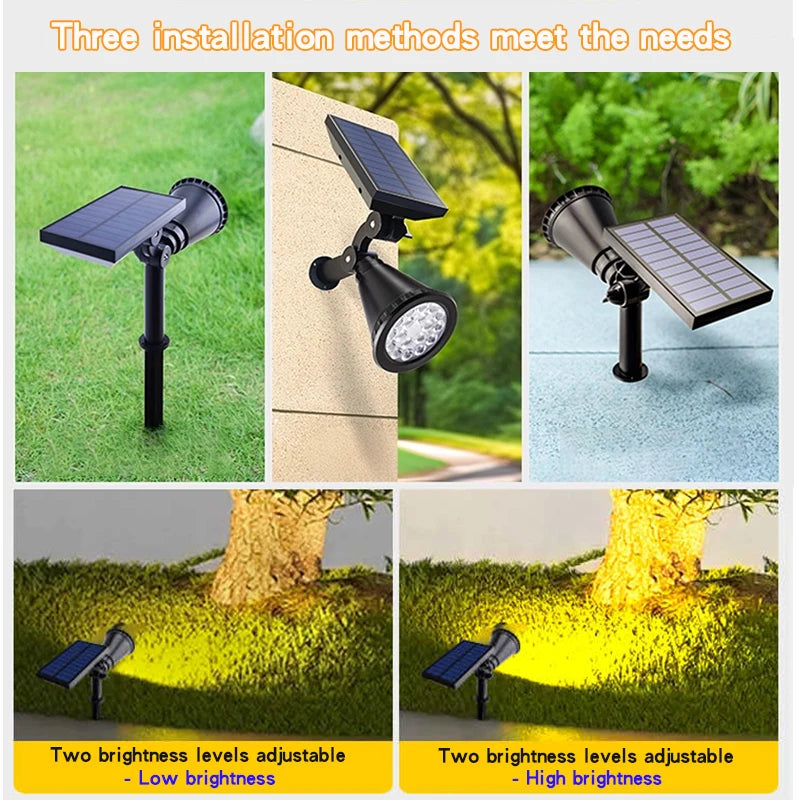 Solar lawn light, ground-mounted lamp, outdoor waterproof courtyard, villa garden, tree lighting, landscape spotlight