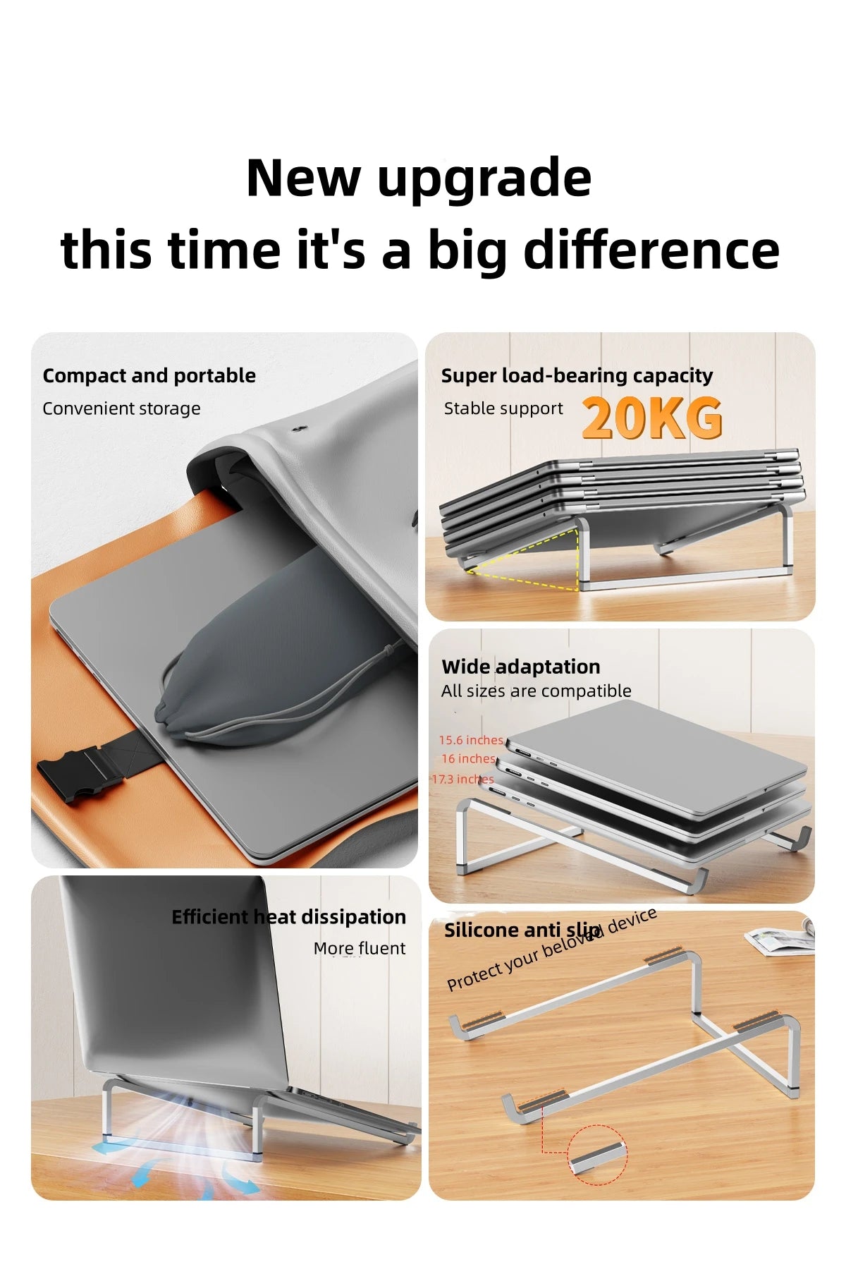 Laptop Stand For Macbook Folding Adjustable Aluminum Computer Pc Tablet Stand Notebook Tablelaptop Holder Heat Dissipation