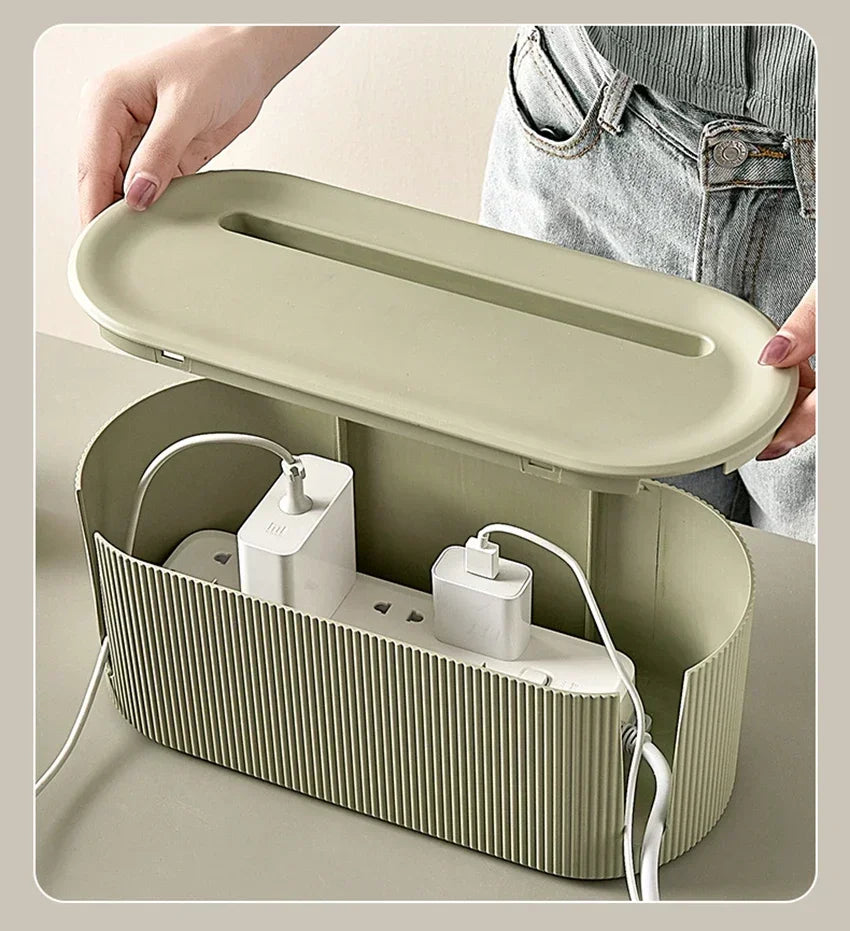 2024 Nordic Plug Board Storage Box Cable Wire Organizer Case Socket Wireless WiFi Router Bracelet Desktop Data Line Holder Shelf