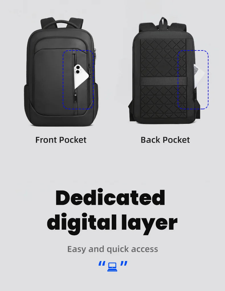 HK New Design Travel Backpack Men Large Business Backpack for Work Commute Oxford Waterproof Backpacks 17" Laptop Bags with USB