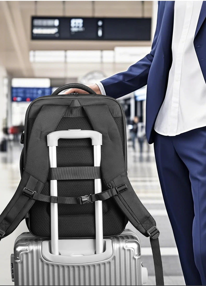 HK Travel Boarding Backpack Multifunctional 17 inch Laptop Bag Large Capacity Business Backpack Leisure Computer Bag Short Trip