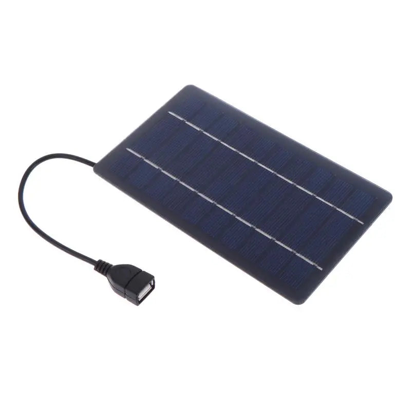 2W Solar Charger Portable W/USB-C Fast Charging For Phone Power Banks Camping Hiking Emergency Power Supply