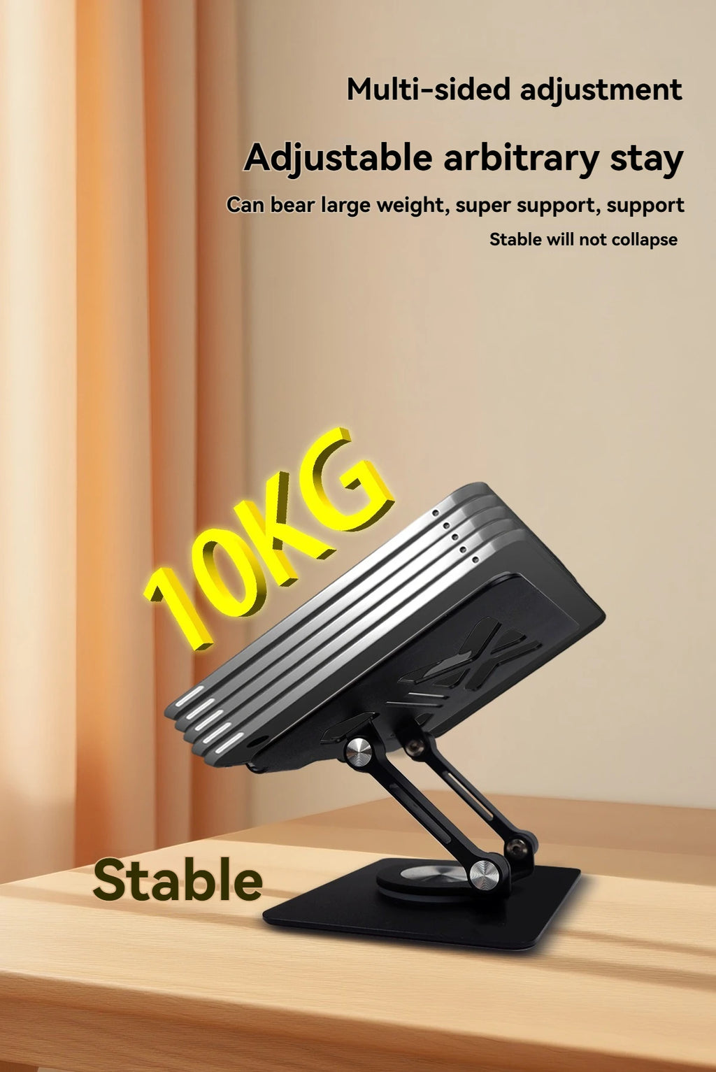 P2029 Tablet Computer Bracket 12.9-inch Aluminum Alloy Metal 360° Rotating Lifting Lazy Desktop Mobile Phone Support Bracket
