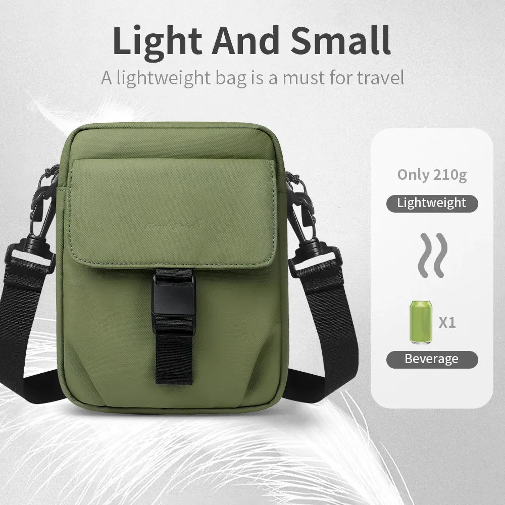 HK Waterproof Crossbody Bags for Men Lightweight Men's Shoulder Bag Mini Phone Pouch Messenger Commuting Bag Sling Packs Satchel