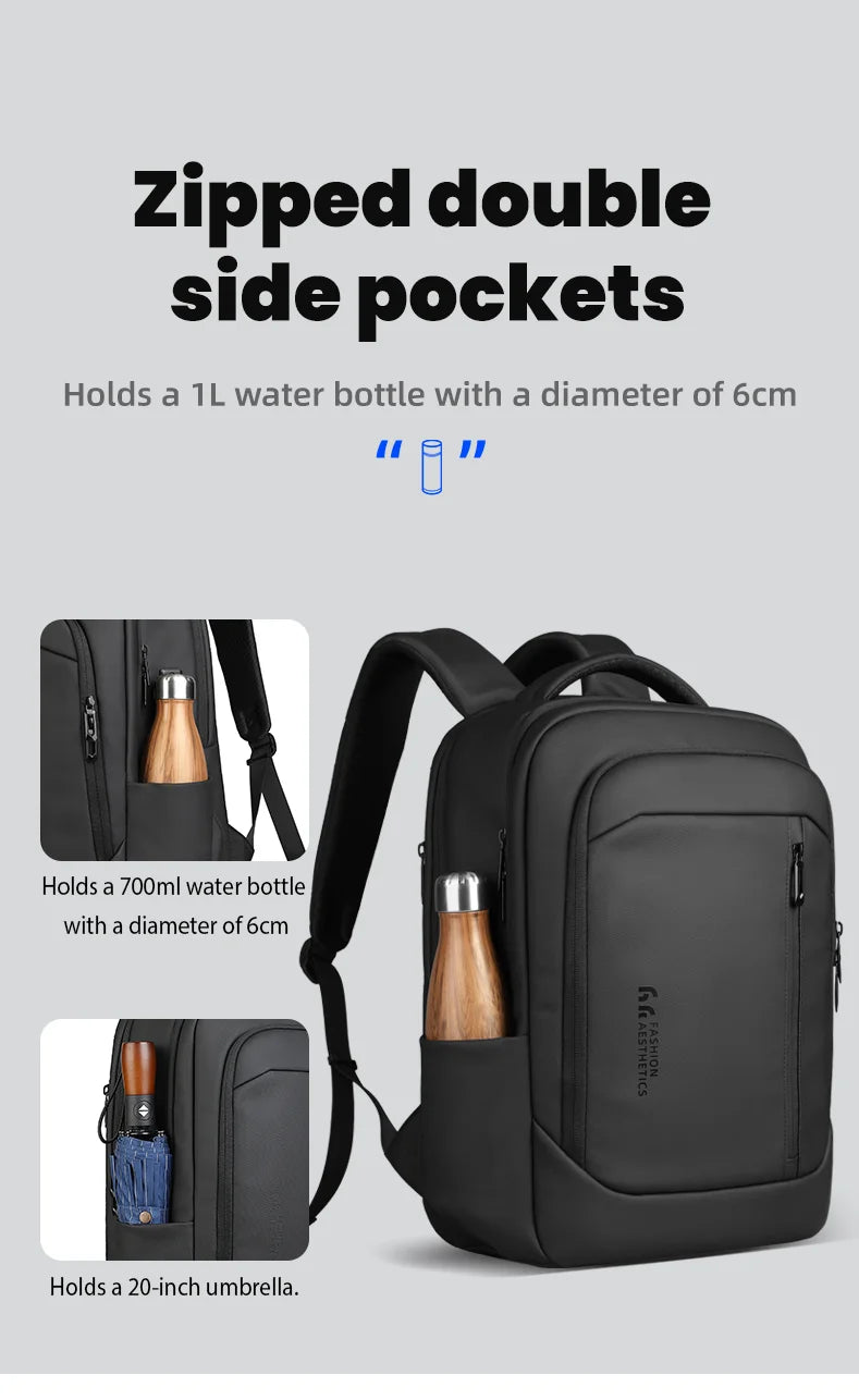 HK New Design Travel Backpack Men Large Business Backpack for Work Commute Oxford Waterproof Backpacks 17" Laptop Bags with USB