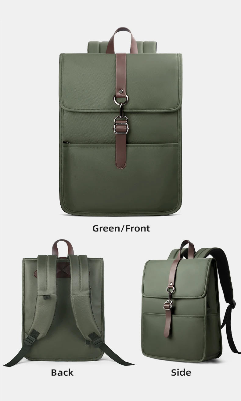 HK Classic Business Backpack For Men Casual 15.6 Inch Laptop Bag With USB Waterproof College School Bags Work Office Rucksacks