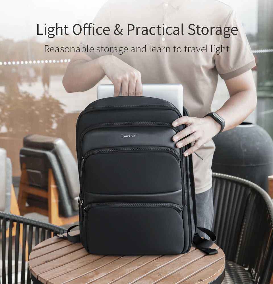 Tigernu Expandable Backpack Men Thin Bags For Men Travel Backpack Waterproof Male 15.6inch Laptop Backpack Bag Mochilas Knapsack