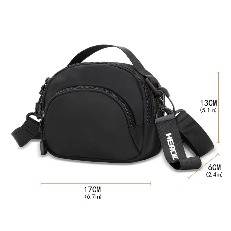 HK Lightweight Crossbody Bags for Men Waterproof Shoulder Chest Bag Casual Daily Messenger Bag Small Phone Pouch Wallet Handbag