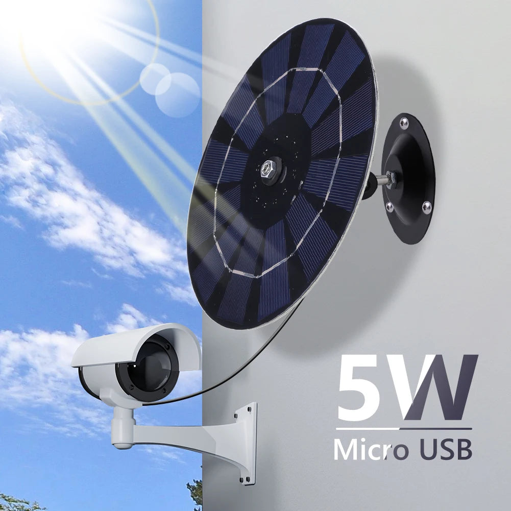 20W 5V Solar Cells Charger Outdoor Solar Panel Micro USB Waterproof Solar Charger for Outdoor Security Camera Solar Panels