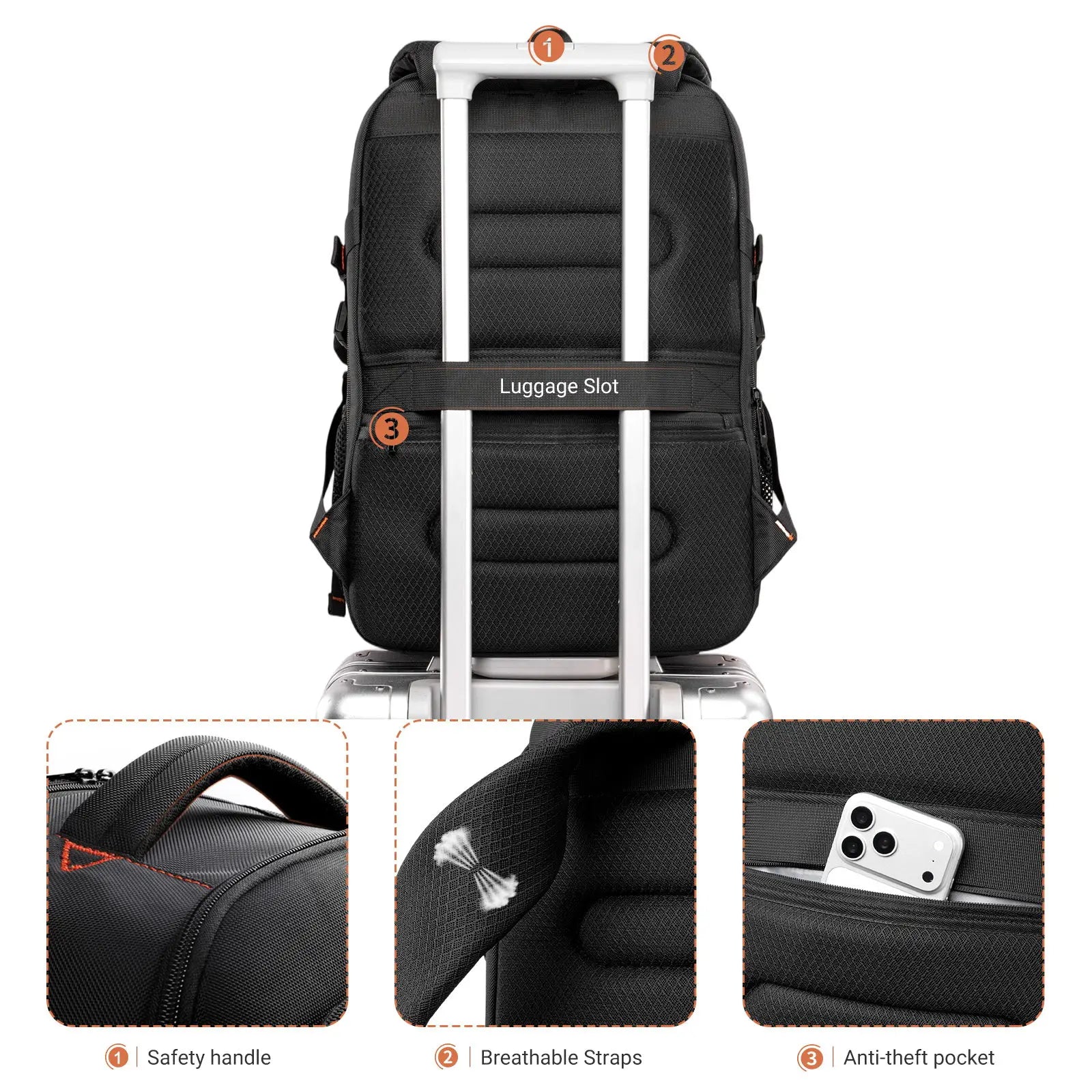 HK Waterproof Hiking Backpack Male Multifunctional Sports Camping Bag for Men Large Capacity Outdoor Rucksack with Bottle Holder