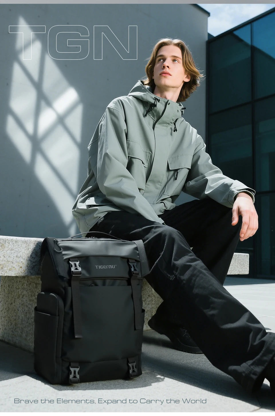 Tigernu Travel Backpack Male TPU Waterproof Backpack Men Bags Expandable Men's Backpack Business Bags School Backpack