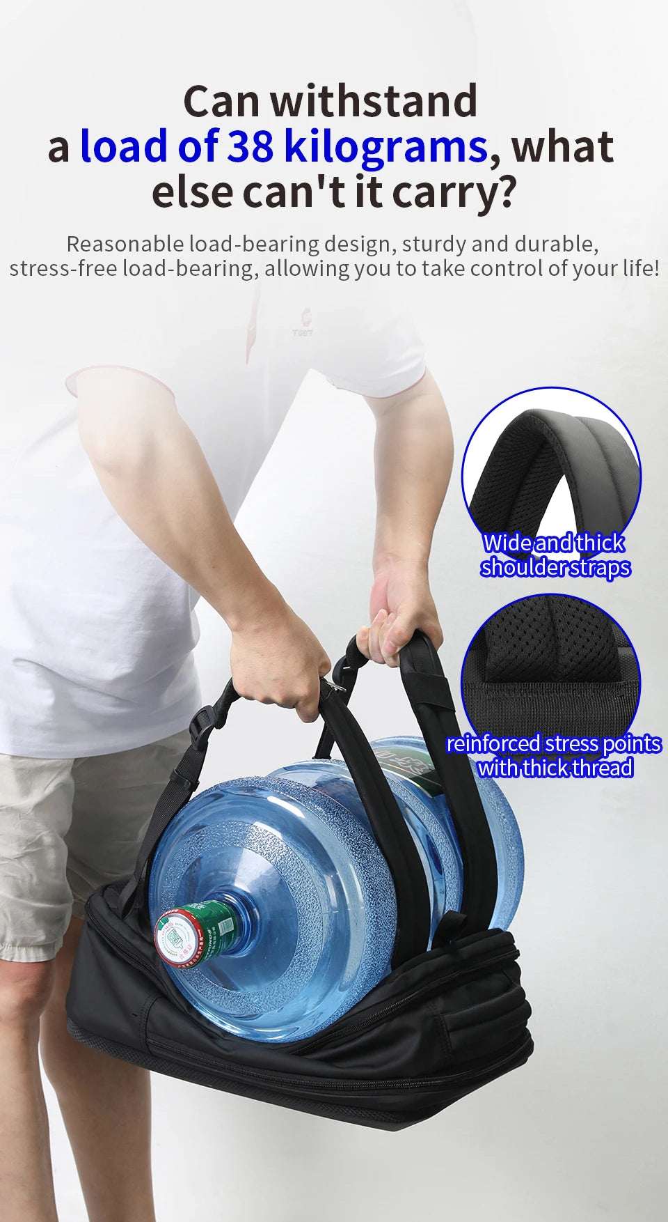 Tigernu Business Backpack For Men Laptop Backpack Hard Shell Bags Male Travel Backpack Bag Expandable Bag Thin Backpack Knapsack