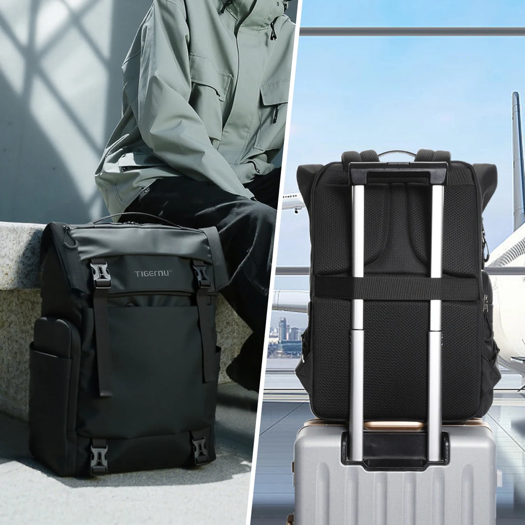 Tigernu Fashion School Backpacks Men TPU Waterproof Backpack Bags Commuting Business Backpacks Male Schoolbag Travel Cabin Bags