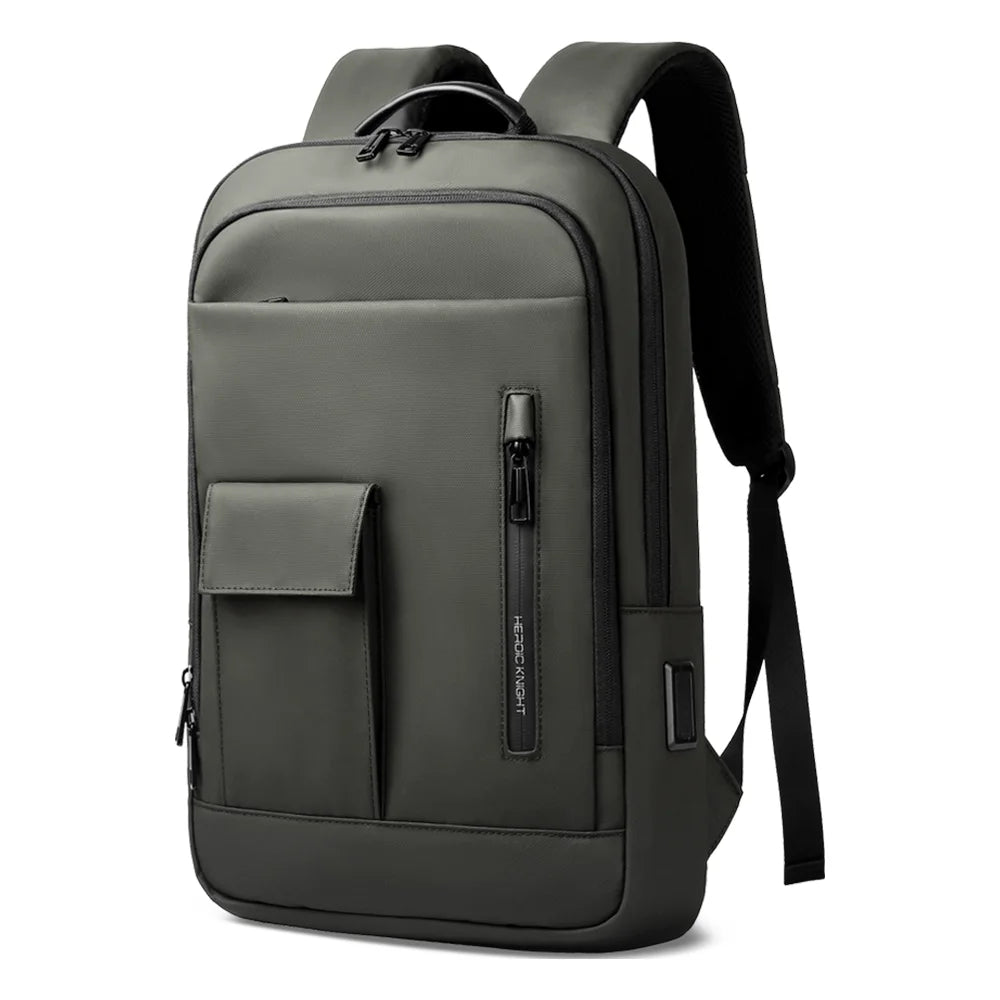 HK Lightweight Business Backpack Men Waterproof 15.6 inch Laptop Backpack with USB Port Anti-theft College Computer Bag for Work