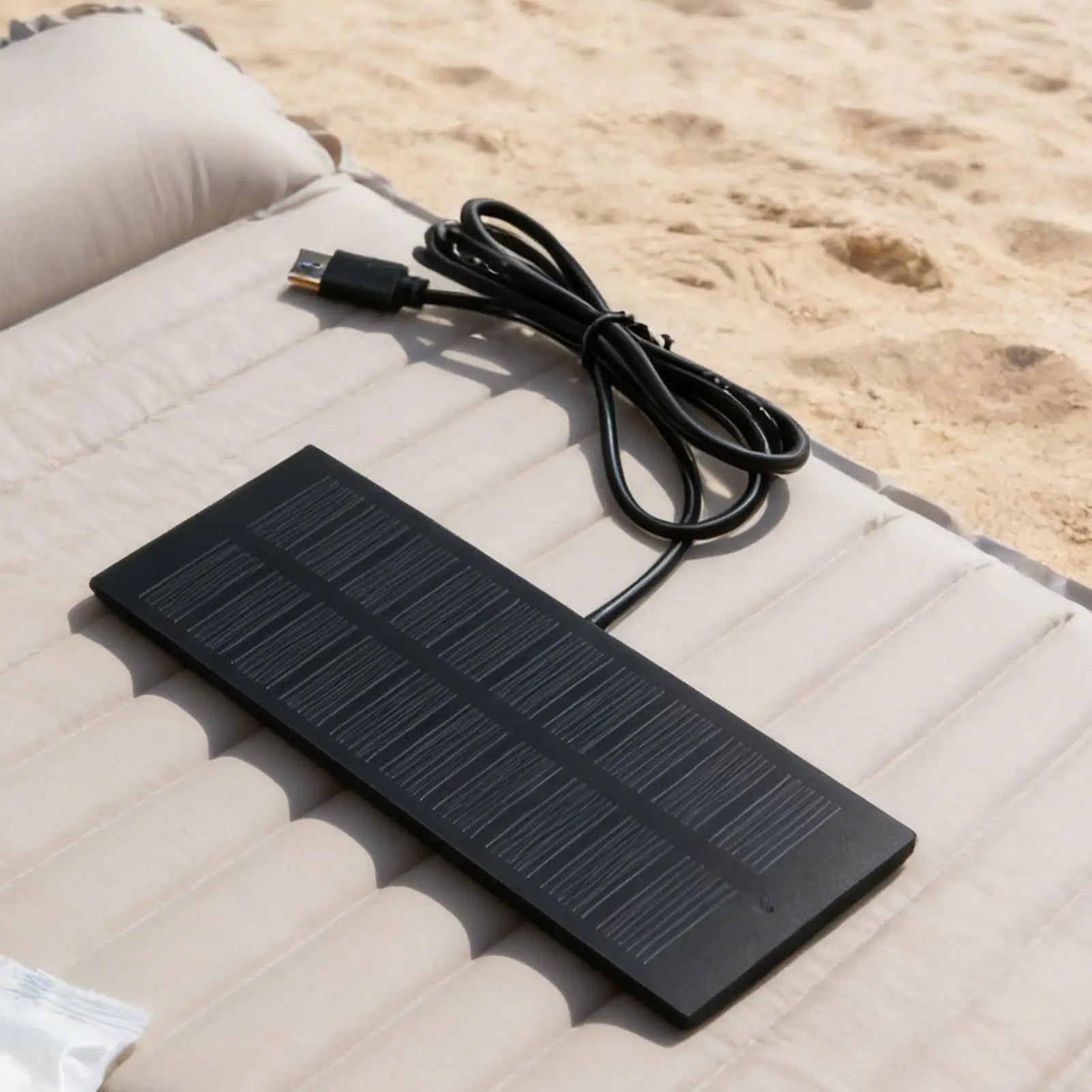 5W 5V Solar Charger Type-c Portable Power Bank Panel for Phone USB Devices Security Camera Camping Emergency Power Outage Backup