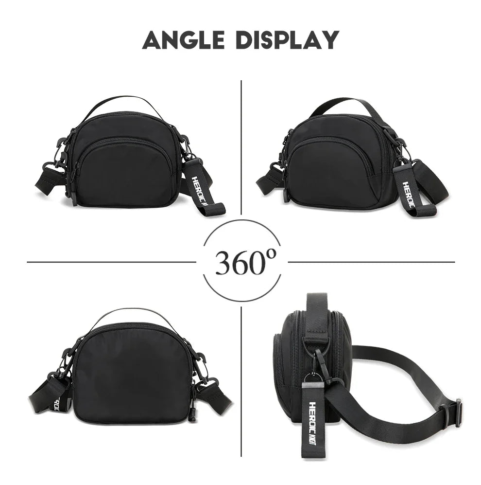 HK Lightweight Crossbody Bags for Men Waterproof Shoulder Chest Bag Casual Daily Messenger Bag Small Phone Pouch Wallet Handbag