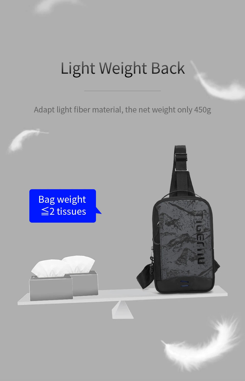 Tigernu Chestbag For Men 9.7inch Ipad Bags Casual Shoulder Bag Male Crossbody Bag Sling Bag For Boy Mini Bolsa Escolar Chest Bag