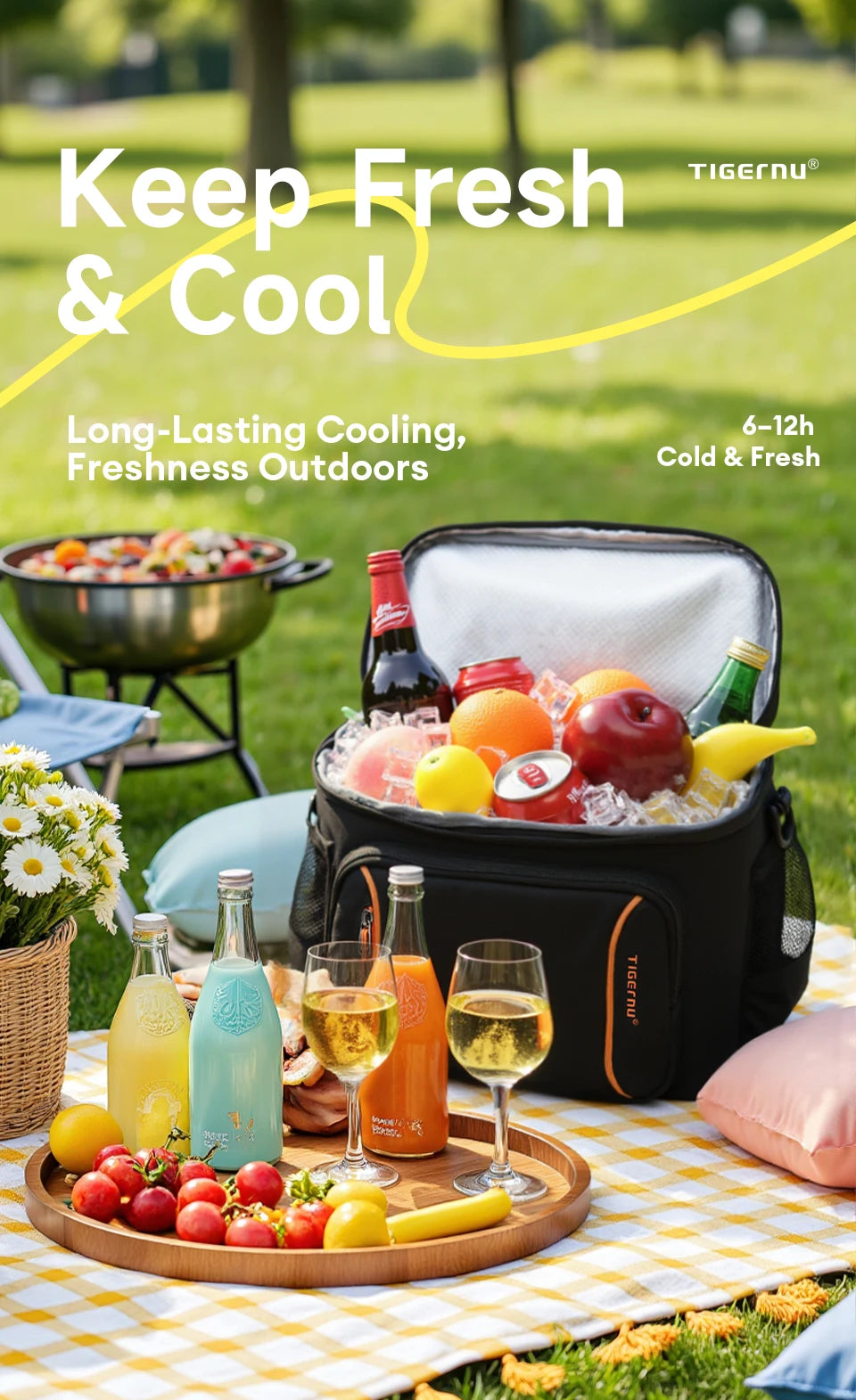 Tigernu Lunch Bags For Insulated Leakproof Cooler Bag Waterproof Women's Bag Ice Pack Cold Storage Bag Picnic Lunch Boxes School