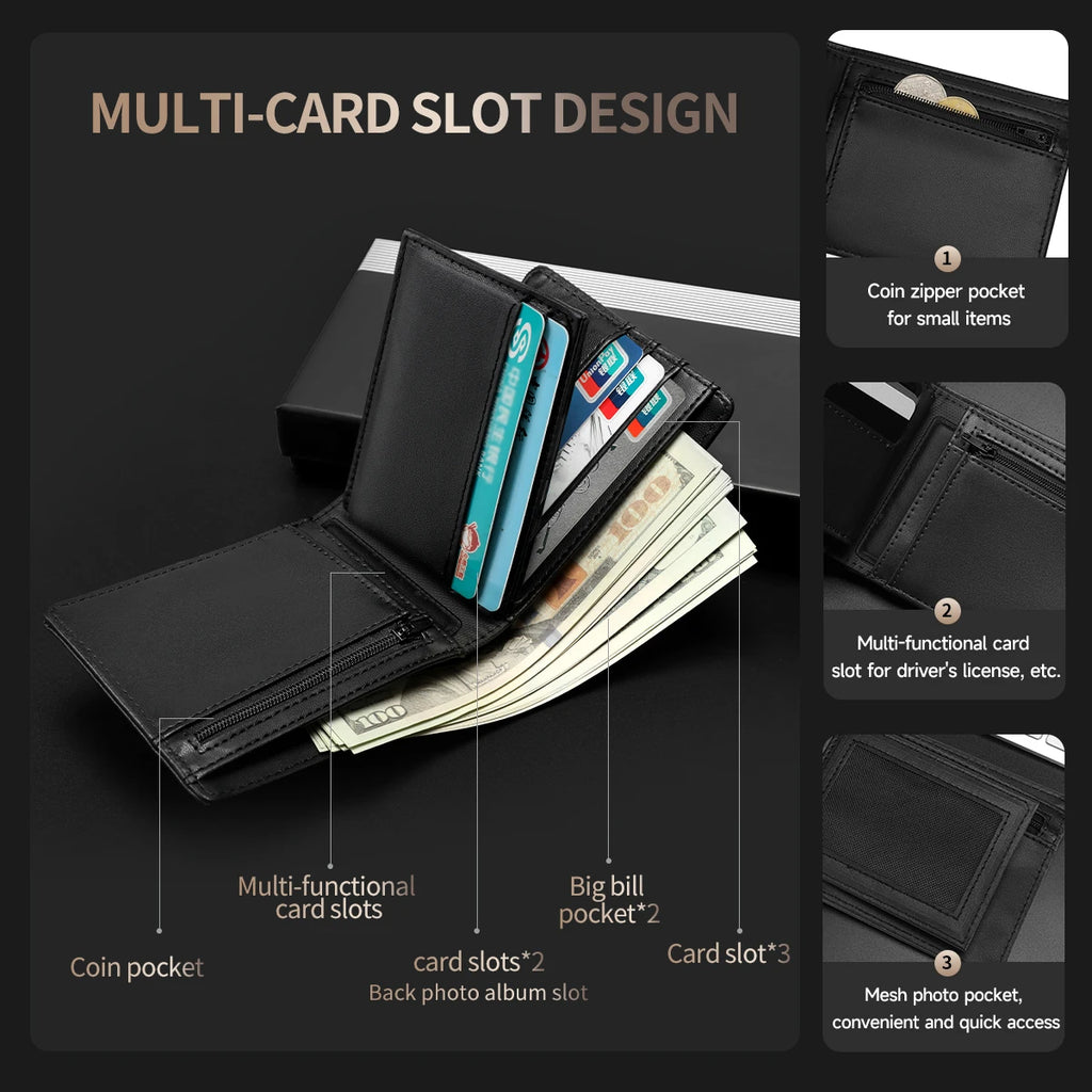 Tigernu Wallets For Man	Soft PU Card Wallet RFID Coin Purse Light Card Holder As Gifts Men's Wallets Waterproof Card Bags Mini