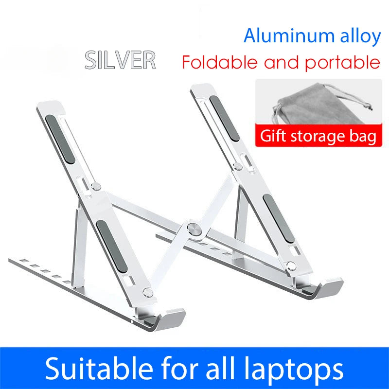 YYLM N3 Desktop Portable Aluminum Alloy Laptop Stand Foldable Heightened For iPad Bracket Notebook Metal Cooling Base In Stock