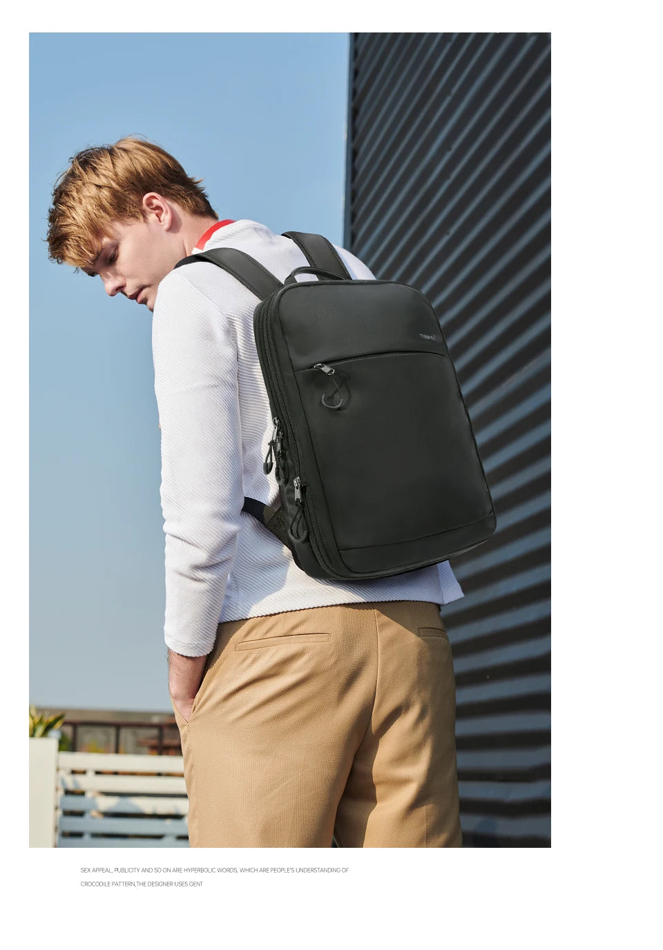 Tigernu Expandable Backpacks For Men 15.6inch Laptop Backpack Bags College Thin Travel Bags Male Lightweight Schoolbag Knapsack