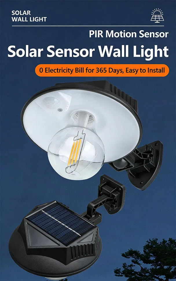 Solar Lights for Outside 4Modes Split Motion Sensor Outdoor Lights Outdoor Waterproof IP65 Solar Lights for Yard Patio Garden