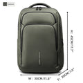 HK Casual Business Backpack for Men Travel Daypack Waterproof 17.3 Inch Laptop Bag for Work Office College Bag with USB Charging