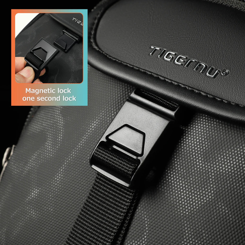 Tigernu Men Fashion Shoulder Bags For Men 9.7 11inch Ipad Bag Chest Pack Men Waterproof Large Capacity Crossbody Bags Mini Bags