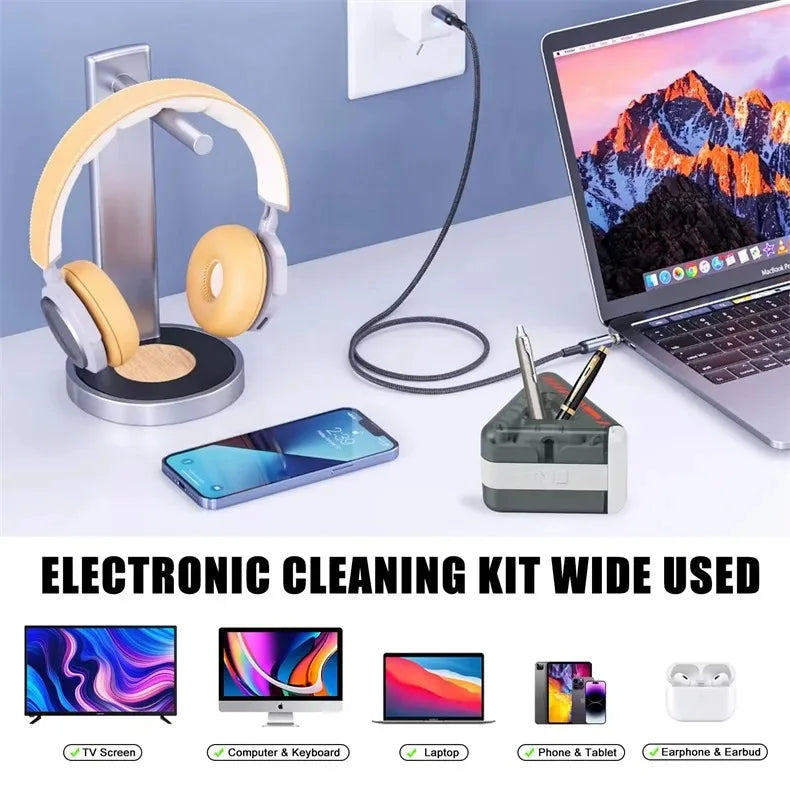 Cleaning brush for iPhone Airpods Phone slot charging port Earphone cleaning stick Laptop keyboard Digital camera lens wipe kit